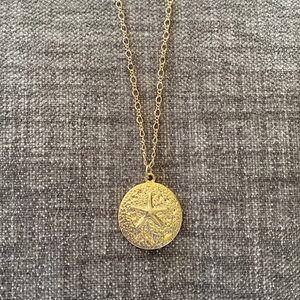 J. Crew Factory Gold Sand Dollar Necklace